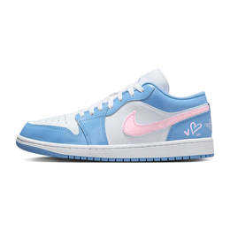 Jordan Баскетбольные кроссовки Air 1 Vintage, унисекс, низкие, синие/розовые fz2138-114(team56-心动爱心) | blue