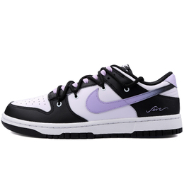 Nike Кроссовки для скейтбординга Dunk Violet с противоскользящим покрытием, износостойкие, унисекс, черные, фиолетовые dd1391-100（team342-紫罗兰） | black purple