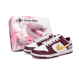 Nike Кроссовки Dunk Brown, Walk Slowly, нескользящие, износостойкие, низкие, для скейтбординга, унисекс, коричневые, белые dv0833-115（team240-棕履慢行-box） | brown white