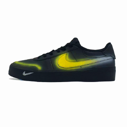 Nike Кроссовки Court Shot Dizzy Yellow, износостойкие и легкие, низкие, для скейтбординга, унисекс, черные fq8146-001（team885-眩晕黄) | yellow
