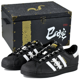 Adidas Низкие кроссовки для скейтбординга SUPERSTAR, унисекс, черные, белые eg4959(team96-黑洞禁s-box) | black white-high-end gift box 1