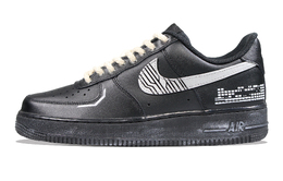 Кроссовки для скейтбординга Air Force 1, унисекс, низкие, черные, серебристые Nike, Cyber Silver cw2288-001(team30-电泳心跳） | cyber silver