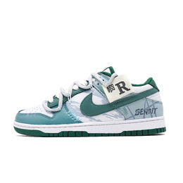 Nike Кроссовки для скейтбординга Dunk Adventure Encounter с антискользящим покрытием, износостойкие, унисекс, белые, зеленые dv0833-111(team947-奇遇历险) | white green