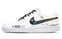 Nike Кроссовки для скейтбординга Court Vision Low унисекс с низким верхом, белые/черные dh2987-101（team241-csgo印花集1.0） | black white