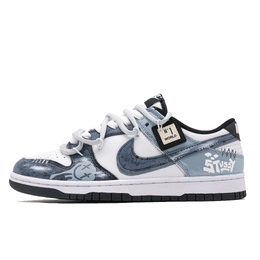 Nike Кроссовки для скейтбординга Dunk Hip Hop Party с антискользящей амортизацией и износостойкостью, унисекс, светло-голубые hf5441-100(team1027-嘻哈派对) | light blue