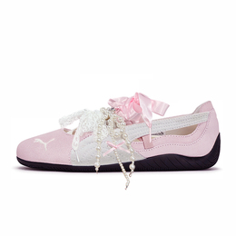 Puma Кроссовки Speedcat Collection Ballet Low Top Casual Shoes Women's White Pink 401287-01(teamy-女款玛丽珍白粉色) | pink