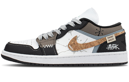 Jordan Баскетбольные кроссовки Air 1 Slip Low Top Vintage, унисекс, белые 553558-131（team845- 枯木皮章） | white