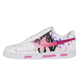 Nike Кроссовки Court Vision 1 для скейтбординга, износостойкие, белые, унисекс cd5463-101(team10- love与深空2 ) | white