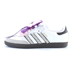 Adidas Кроссовки для скейтбординга SAMBA OG Jeweled Slip Resistant Balance Low Top унисекс, белые b75806（team556-珠光宝气） | white