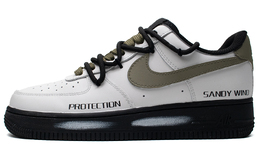 Nike Кроссовки Air Force 1 Olive Slip Low Top для скейтбординга унисекс, черные, белые, зеленые cw2288-001(team98-男女款橄榄) | black white green