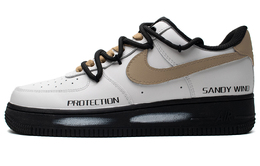 Nike Кроссовки Air Force 1 Longan Slip Low Top для скейтбординга унисекс, черные, белые, коричневые cw2288-001(team98-男女款龙眼) | black white brown