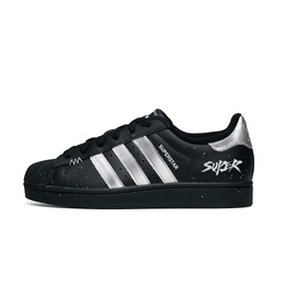 Adidas Кроссовки для скейтбординга Superstar 2 WAO с противоскользящим покрытием, износостойкие, унисекс, черные, серебристые ji0079（team531-super） | black silver