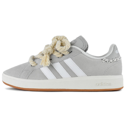 Adidas Кроссовки для скейтбординга Grand Court Base 00s Gray Clouds, нескользящие, износостойкие, низкие, унисекс, серо-белые ih6185(team96-灰朵朵) | gray white