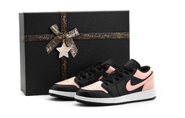 Jordan Баскетбольные кроссовки Air 1 Low Top Vintage унисекс, черные, розовые 553558-067（team1098黑桃慕斯sbox） | pink