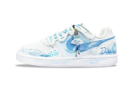 Nike Низкие противоскользящие кроссовки для скейтбординга EBERNON Blue Enchantress унисекс, синие и белые aq1775-100(team991-蓝色妖姬) | blue white