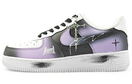 Nike Кроссовки Air Force 1 для скейтбординга, износостойкие, низкие, унисекс, черные, фиолетовые cw2288-111(team1284-黑羽 1) | black purple