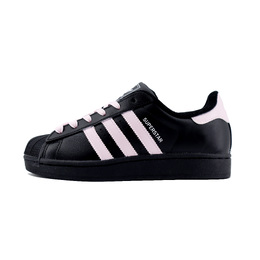 Adidas Кроссовки для скейтбординга Superstar 2 Chuangyi с противоскользящим покрытием, износостойкие, низкие, унисекс, черные, розовые ji0079（team1253-粉鞋带) | black pink