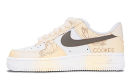 Nike Кроссовки для скейтбординга Air Force 1 Butterfly Cookie с противоскользящим покрытием, износостойкие, женские, желтые, белые dd8959-100(team1001-蝴蝶曲奇） | yellow white