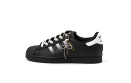 Adidas SUPERSTAR противоскользящие износостойкие низкие кроссовки для скейтбординга унисекс, черные, белые eg4959（team1106-潮流渐变） | black white