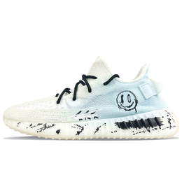 Adidas Низкие повседневные кроссовки Yeezy Boost 350 V2, белые, унисекс hq6316(team401-蓝白笑脸) | white
