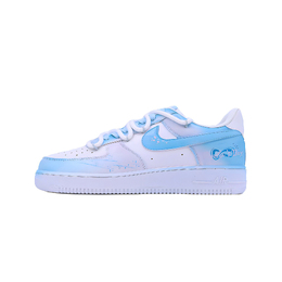 Nike Кроссовки Air Force 1 Singularity, Pandora, противоскользящие, износостойкие, низкие, для скейтбординга, унисекс, белые, синие cw2288-111(team779-潘多拉） | white blue