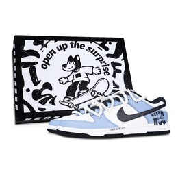 Nike Кроссовки для скейтбординга Dunk Low Top, унисекс, небесно-голубые dd1391-100(team883拥抱生活） | sky blue