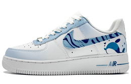 Nike Кроссовки для скейтбординга Air Force 1 женские, низкие, белые/синие cw2288-111（team410-蓝波鲸趣） | blue