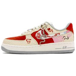 Nike Кроссовки для скейтбординга Air Force 1 Red Flame Serpent с противоскользящим покрытием, износостойкие, женские, красные dx2678-100(team919-赤焰灵蛇） | red