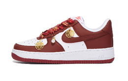 Nike Кроссовки Air Force 1 Coverage с низким верхом, устойчивые к истиранию и скольжению, унисекс, красные fq7626-100(team拾伍-男女同款红白三) | red