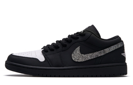 Jordan Баскетбольные кроссовки Air 1 'void Crack' Low Top Vintage Unisex Black White 553558-043(team734-虚空男款) | black white