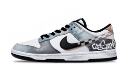 Nike Кроссовки для скейтбординга Dunk American Graffiti с противоскользящим покрытием, износостойкие, унисекс, серо-белые hf5441-100(team580-美式涂鸦) | gray white