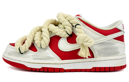 Nike Dunk Suixin, готические кроссовки для скейтбординга из конопляной веревки, износостойкие, унисекс, красные, белые dd1391-600(team347-麻绳哥特） | red white