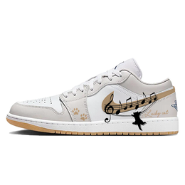 Баскетбольные кроссовки Air 1 Low Top Vintage, унисекс, серые Jordan, Gray 553558-146(team10-金色音符l) | gray