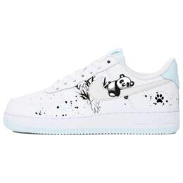 Nike Кроссовки для скейтбординга Air Force 1 с противоскользящим покрытием, износостойкие, женские, белые, розовые ih0640-161(team181-竹林熊猫) | white