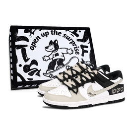 Кроссовки для скейтбординга Dunk Low Top Unisex Ecru Nike, Ecru dd1391-100（team883-热恋爱心男鞋盒） | ecru