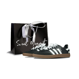 Adidas Кроссовки немецкой армии SAMBA OG, низкие, унисекс, черные, белые b75807（team1111-芭蕾蝴蝶sbox） | black