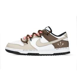 Nike Кроссовки для скейтбординга Dunk Anti Slip, износостойкие, унисекс, белые, коричневые dd1391-100（team883-星芒升起） | white brown