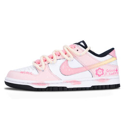 Nike Кроссовки для скейтбординга Dunk Floral с антискользящим покрытием, износостойкие, женские, розовые dd1503-101（team1219-花花） | pink
