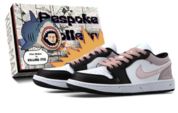 Jordan Баскетбольные кроссовки Air 1 Low Top Vintage, унисекс, розово-красные 553558-131（team1251夜樱絮语-box） | rose red