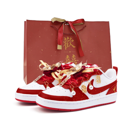 Nike Кроссовки Court Borough Cushioning, износостойкие, низкие, для скейтбординга, женские, красные bq5448-103(team354-情丝缱绻sbox) | red