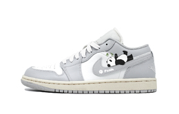 Jordan Баскетбольные кроссовки Air 1 Vintage, женские, низкие, белые/серые/черные dc0774-103(team140-熊猫吃竹) | gray white black