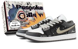 Jordan Баскетбольные кроссовки Air 1 Low Top Vintage, унисекс, черные 553558-152（team845复古时装周-box） | black
