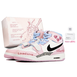 Jordan Баскетбольные кроссовки Legacy 312 Mid top Vintage GS Pink White at4040-106(team4-女像素宝贝sbox)