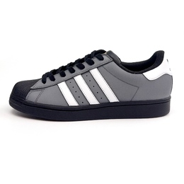 Adidas Низкие, износостойкие, противоскользящие кроссовки для скейтбординга SUPERSTAR, унисекс, черно-серого цвета eg4959(team935-黑白灰） | black gray