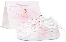 Nike Кроссовки для скейтбординга Court Vision 1 Low Top женские розовые белые dh3158-101(team52-清风蜜语s-box) | pink white