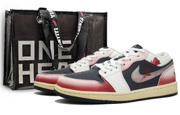 Jordan Баскетбольные кроссовки Air 1 Durable Breathable Low Top Vintage, унисекс, розово-красные dc0774-001(team400-赤焰玫瑰男女款红简礼) | rose red