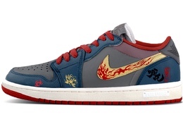 Jordan Баскетбольные кроссовки Air 1 Low Top Vintage унисекс синего цвета cz0790-161（team375-男女同款哪吒2） | blue