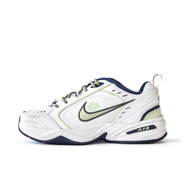 Nike Кроссовки Air Monarch 4 I Only Like You с защитой от скольжения, износостойкие, низкие, массивные, унисекс, белые, зеленые 415445-102 (team746-我只喜欢你) | white green
