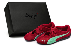 Puma Кроссовки Speedcat Go Green Grape с антискользящим покрытием, износостойкие, повседневные, женские, красно-зеленые 403589-02(team80-女款青提果果s-box) | red green