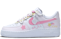 Nike Кроссовки для скейтбординга Air Force 1 женские, низкие, розовые/желтые dd8959-100（team972-星梦甜粉1） | pink yellow